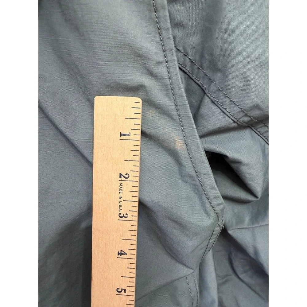 Gap Mens Fall Fatigue Utility Jacket Blue Slate Gray Hooded Field Coat Medium